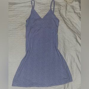 Brandy Melville Floral Mini Dress Pale Blue Size XS-M